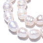 Natural Cultured Freshwater Pearl Beads Strands, Baroque Keshi Pearl Rice Beads