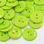 Acrylic Sewing Buttons for Costume Design, Plastic Shirt Buttons, 2-Hole, Dyed, Flat Round, 18x2.5mm, Hole: 2mm
