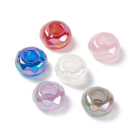 Perles acryliques opaques, couleur ab , facette, rondelle