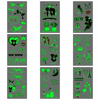 Luminous Removable Temporary Water Proof Luminous Tattoos Paper Stickers