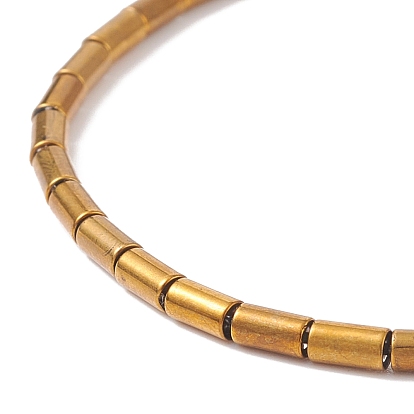 Bracelet extensible en perles de verre colonne pour femme