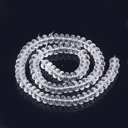 Quartz synthétique perles de cristal brins, facette, rondelle