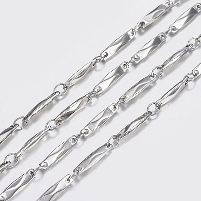 304 Stainless Steel Chains, Soldered, Bar Link Chains