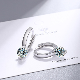 Fashionable Short Diamond Earrings - Delicate and Sparkling Ear Clips