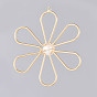 Natural Cultured Freshwater Pearl Pendants, with Alloy Findings, Flower
