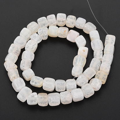 Natural Crackle Agate Beads Strands, Cube