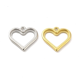 Ion Plating(IP) 304 Stainless Steel Pendant Cabochons Settings, Heart