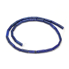 Naturales lapis lazuli hebras de perlas de columna, teñido