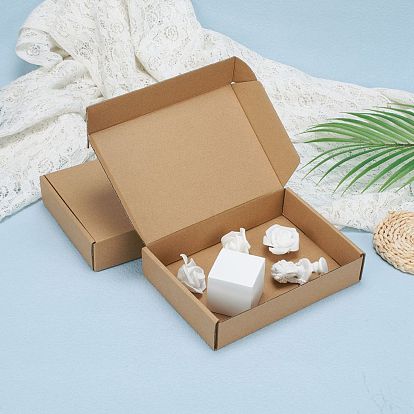 Kraft boîte de pliage de papier, Boîte de carton ondulé, boîte postale, pour bijoux et cadeaux