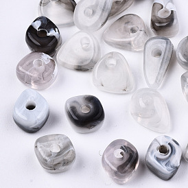 Perles acryliques de style imitation pierres précieuses, larme