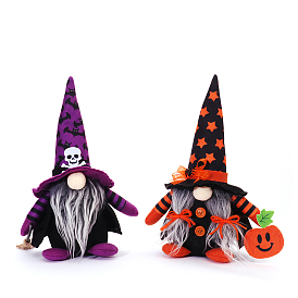 Décorations d'exposition de poupées gnomes en tissu et en tissu non tissé, pour la décoration de fête d'Halloween à la maison