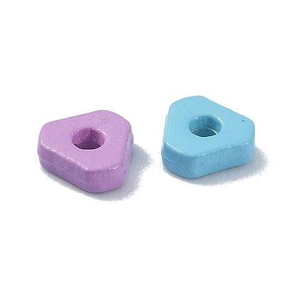 Spray Painted Alloy Beads, Triangle