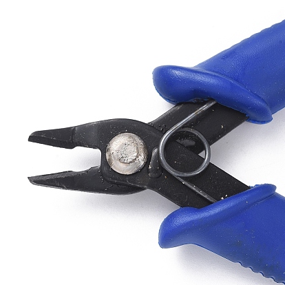 Carbon Steel Jewelry Pliers, Flush Cutter, Shear, Polishing, Dark Blue, 126mm
