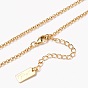 Brass Rolo Chain Necklaces, with Lobster Claw Clasps, Long-Lasting Plated, Word Hand Made