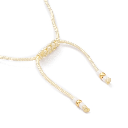 Adjustable Miyuki Seed & Brass Braided Beaded Bracelets for Women