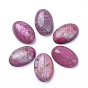 Dyed Natural Fire Agate Cabochons, Oval