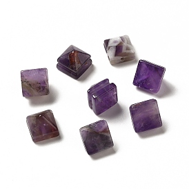 Natural Amethyst Beads, Faceted Pyramid Bead