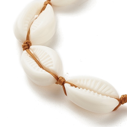 Браслет из плетеных бусин из акриловой ракушки и морской звезды синтетической бирюзы (окрашенной), летний регулируемый браслет для женщин