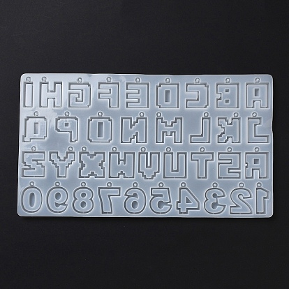 Letter & Number DIY Silicone Pendant Molds, Quicksand Molds, Shaker Molds, Resin Casting Molds