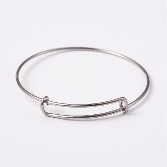 Adjustable 304 Stainless Steel Expandable Bangle Making, 62mm