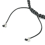Bracelets de perles tressés en perles de strass en argile polymère faits à la main, bracelets réglables en cordon de polyester ciré pour femme