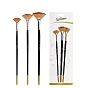 Paint Wood Fan Brushes, Nylon Brushes with Wooden Handle, for Painting the Walls