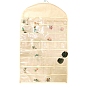 Sac suspendu à bijoux en tissus non tissés, étagère murale sacs de rangement pour armoire, pvc transparent 32 grilles