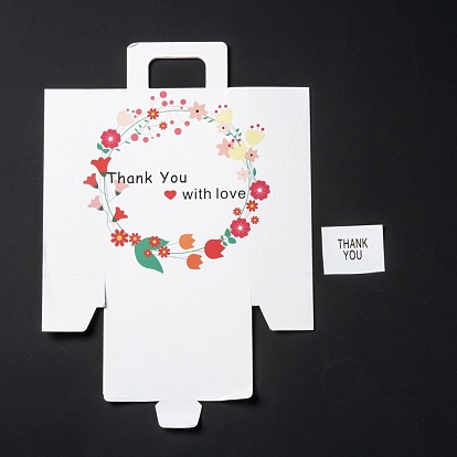 Rectangle Foldable Creative Kraft Paper Gift Bag, Wedding Favor Bag