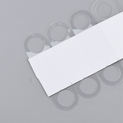 Transparent PVC Self Adhesive Hang Tabs, with Euro Slot Hole Foldable, for Store Retail Display Tabs