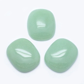 Natural Green Aventurine Cabochons, Rectangle