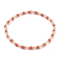 Perles de rocaille en verre de couleurs opaques rondes bracelets extensibles