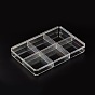 Rectangle Shaped Plastic Jewelry Bead Containers, 200x300x35mm
