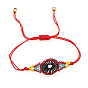 Miyuki Seed Braided Bead Bracelet, Evil Eye Protection Lucky Bracelet for Women
