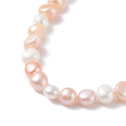 Collar vintage de perlas naturales para mujer