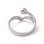 Кристальная волна со стразами и круглым кольцом на круглом пальце, 304 женские украшения из нержавеющей стали