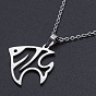 201 Stainless Steel Pendants Necklaces, with Cable Chains and Lobster Claw Clasps, Fish