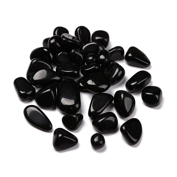 Natural Obsidian Beads, No Hole, Nuggets, Tumbled Stone, Healing Stones for 7 Chakras Balancing, Crystal Therapy, Meditation, Reiki, Vase Filler Gems