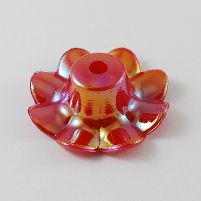 Perles acryliques opaques, couleur ab , fleur