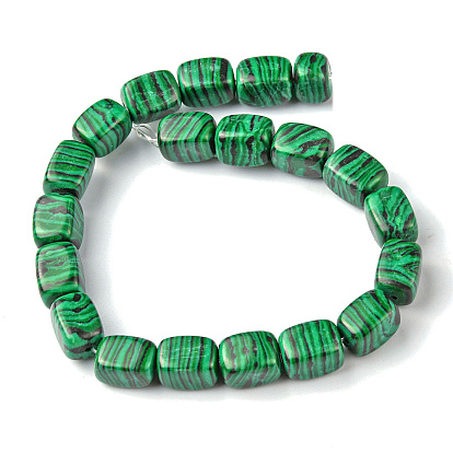 Synthetic Malachite Beads Strands, Cuboid