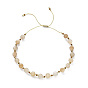 Bracelet tressé en perles naturelles et synthétiques mélangées de pierres naturelles et de graines de miyuki pour femme