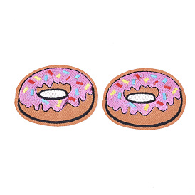 Computerized Embroidery Cloth Iron On Patches, Costume Accessories, Appliques, Donut