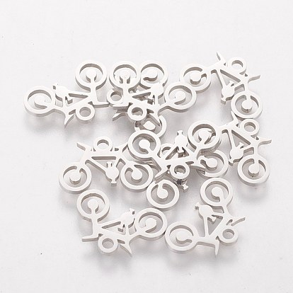 304 Stainless Steel Charms, Bicycle