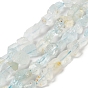 Raw Rough Natural Aquamarine Beads Strands, Nuggets