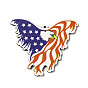 Pendentifs en bois de tremble imprimés sur le thème du drapeau américain, charme d'aigle