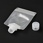 PET Plastic Travel Bags, Matte Style Empty Refillable Bags, Rectangle with Caps, for Cosmetics