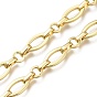 Iron Horse Eye Link Chain, Marquise Link, Long-lasting Plated, Unwelded, with Spool