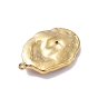 Placage ionique (ip) 304 pendentifs en acier inoxydable, ovale avec breloques femmes