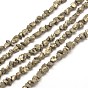 Natural Pyrite Nuggets Beads Strands, 5~8x3~6mm, Hole: 1mm, about 15.7 inch