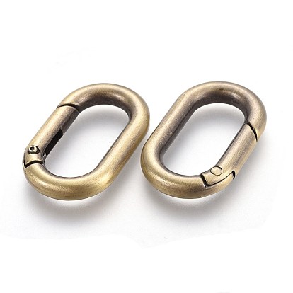 Alliage de zinc fermoirs clés, anneaux à ressort, anneaux ovales