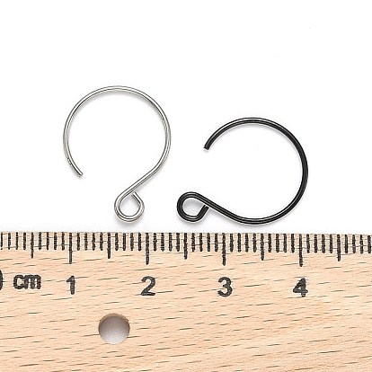 Ионное покрытие (ip) 304 крючки для серег из нержавеющей стали, провод уха, с горизонтальной петлей